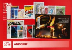 FRENCH ANDORRA -  2018 COMPLETE YEAR SET (NEW STAMPS)