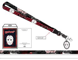 FRIDAY THE 13TH -  JASON LANYARD BLACK AND RED -  HORROR CINEMA
