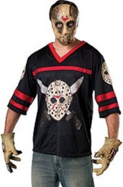 FRIDAY THE 13TH -  JASON VOORHEES HOCKEY JERSEY & MASK (ADULT)