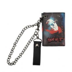 FRIDAY THE 13TH -  MASK CHAIN WALLET -  HORROR CINEMA