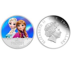 FROZEN -  ELSA AND ANNA - MAGIC OF THE NORTHERN LIGHTS -  2016 NEW ZEALAND COINS 05