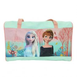 FROZEN -  ELSA & ANNA DUFFLE BAG - MINT GREEN & PINK -  DISNEY
