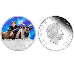 FROZEN -  KRISTOFF AND SVEN - MAGIC OF THE NORTHERN LIGHTS -  2016 NEW ZEALAND COINS 04