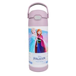 FROZEN -  THERMOS FUNTAINER - BOTTLE WITH PUSH BUTTON (14OZ) -  DISNEY