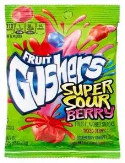 FRUIT GUSHERS -  SUPER SOUR BERRY (120G)