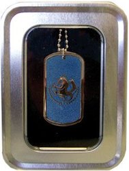 FULLMETAL ALCHEMIST -  NECKLACE -BLUE STATE MILITARY DOG TAG-