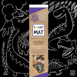 FUNNY MAT -  BLACK COLORING MAT - DINOSAURS