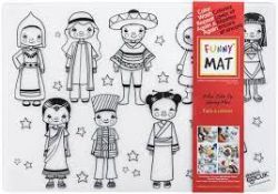 FUNNY MAT -  COLORING MAT - CHILDREN OF THE WORLD