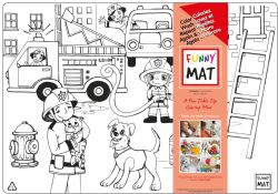 FUNNY MAT -  COLORING MAT - FIREFIGHTERS