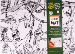 FUNNY MAT -  COLORING MAT - SLOTHS - SMALL