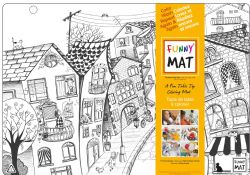 FUNNY MAT -  COLORING MAT - THE STREET WITH CATS