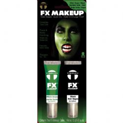 FX MAKEUP -  WITCH GREEN & BLACK (24 G) -  WATER-BASED MAKE-UP