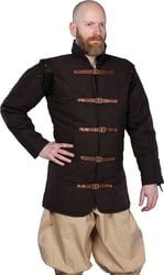 GAMBESON -  WARRIORS MEDIEVAL GAMBESON - BROWN - LARGE