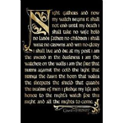 GAME OF THRONES, A -  NIGHT'S WATCH OATH BANNER (30