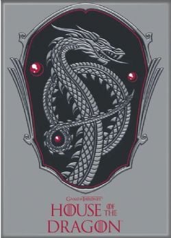 GAME OF THRONES, A -  ''SILVER DRAGON'' MAGNET -  HOUSE OF THE DRAGON