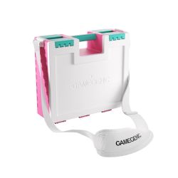 GAMEGENIC -  CARRYING STORAGE CASE - PINK/WHITE/TEAL -  GAME CASTLE