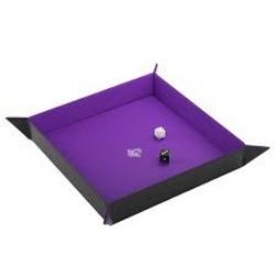 GAMEGENIC -  MAGNETIC - BLACK & PURPLE (269*269MM) -  DICE TRAY