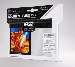 GAMEGENIC -  STANDARD SIZE SLEEVES -DOUBLE PACK - LUKE SKYWALKER (60-60) -  STAR WARS UNLIMITED
