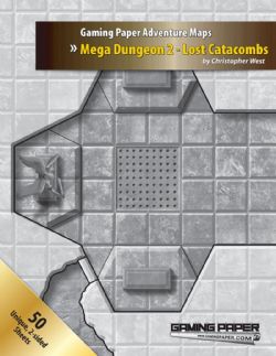 GAMING PAPER ADVENTURE MAPS -  MEGA DUNGEON 2 - LOST CATACOMBS (ENGLISH) -  BATTLE MAP
