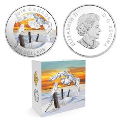 GEOMETRIC FAUNA -  SNOWY OWLS -  2018 CANADIAN COINS 02
