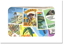 GHANA -  100 ASSORTED STAMPS - GHANA