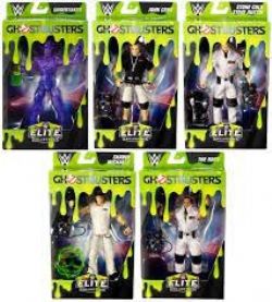 GHOSTBUSTERS & WWE -  MATTEL WWE ELITE COLLECTION GHOSTBUSTERS UNDERTAKER EXCLUSIVE FULL SET OF 5 FIGURES -  ELITE COLLECTION