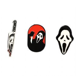 GHOSTFACE -  SET OF 3 PINS -  HORROR CINEMA