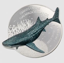 GIANTS OF THE GALAPAGOS ISLANDS -  THE WHALE SHARK -  2021 SOLOMON ISLANDS COINS 02