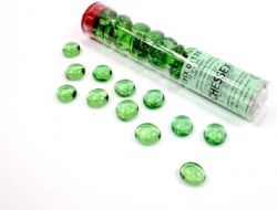 GLASS TOKENS -  TRANSLUCENT GREEN (40+ PCS) CHX