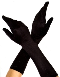 GLOVES -  BLACK ELBOW LENGHT GLOVES (WOMEN - ONE-SIZE)