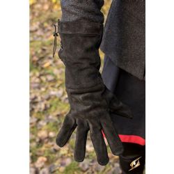 GLOVES -  FENCING GLOVES - BLACK SUEDE - SMALL
