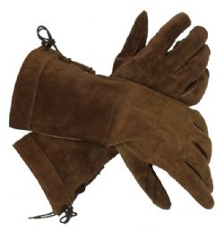 GLOVES -  FENCING GLOVES - BROWN SUEDE - EXTRA LARGE