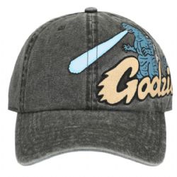 GODZILLA -  PIGMENT DYED EMBROIDERED DAD HAT