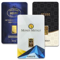 GOLD BARS -  0.5 GRAM PURE GOLD BAR