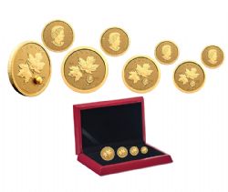 GOLD FRACTIONAL SETS -  125TH ANNIVERSARY OF THE KLONDIKE GOLD RUSH - 4-COIN SET -  2021 CANADIAN COINS 11