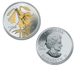 GOLDEN FLOWERS -  EASTER LILY -  2004 CANADIAN COINS 03