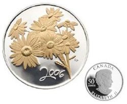 GOLDEN FLOWERS -  GOLDEN DAISY -  2006 CANADIAN COINS 05