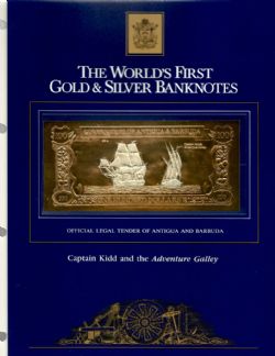 GOVERNEMENT OF ANTIGUA & BARBUDA -  THE CAPTAIN KIDD AND THE ADVENTURE GALLEY -  100 DOLLARS 1981