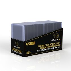 GRADE 10 -  TOPLOADER STANDARD 35PT + SLEEVES (100-PACK)