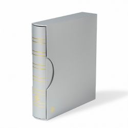 GRANDE -  SILVER 4-RING-BINDER IN CLASSIC DESIGN WITH SLIPCASE