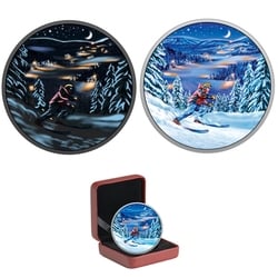 GREAT CANADIAN OUTDOORS -  NIGHT SKIING -  2017 CANADIAN COINS 01