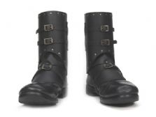 GREAVES -  LEATHER GAITERS - BLACK