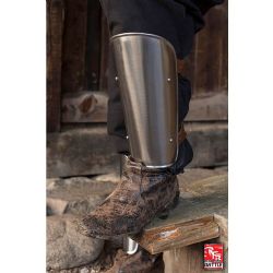 GREAVES -  RFB LEG PROTECTION - POLISHED STEEL (LARGE)