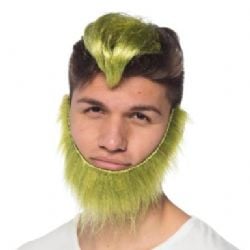 GREEN GUY CLIP ON WIG AND BEARD SET