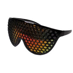 GRID HONEYCOMB FRONT GLASSES - BLACK/RAINBOW