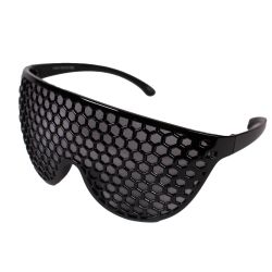 GRID HONEYCOMB FRONT GLASSES - BLACK