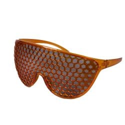 GRID HONEYCOMB FRONT GLASSES - ORANGE