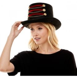 GUARD OF HONOR TOP HAT - BLACK/GOLD/RED