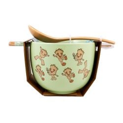 GUARDIANS OF THE GALAXY -  GUARDIANS OF THE GALAXY CERAMIC BOWL -  CERAMIC BOWL WITH CHOPSTICKS AND SPOON
