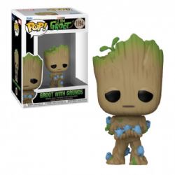 GUARDIANS OF THE GALAXY -  POP! VINYL BOBBLE-HEAD OF GROOT WITH GRUNDS (4 INCH) -  JE S'APPELLE GROOT 1194